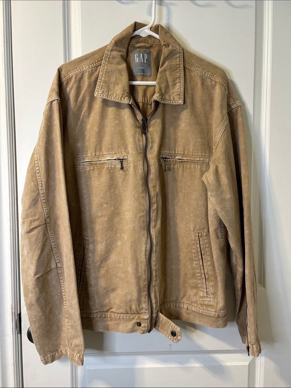 GAP Men's Tan Canvas Zip Jacket